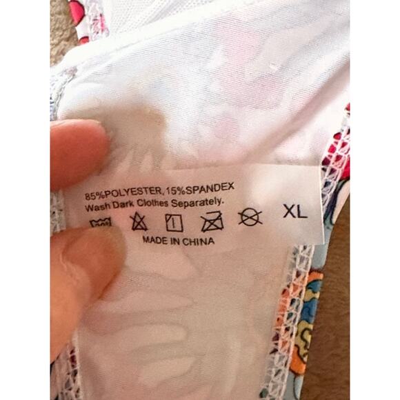 Women’s Floral Bikini Set Size XL Pink & Blue Daisy Print – NWT - Picture 5 of 5